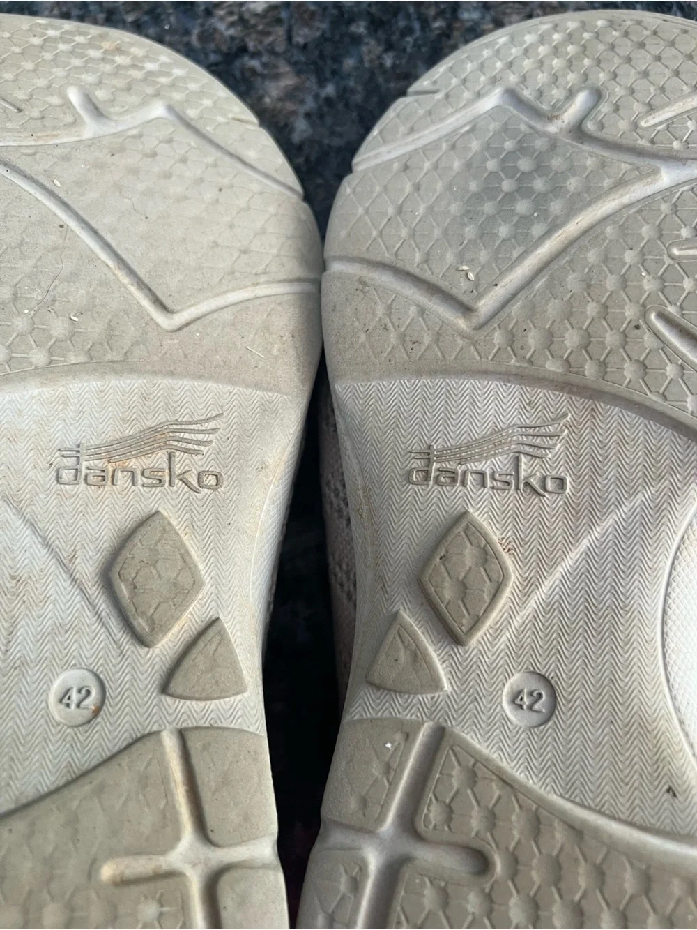 Dansko Beige Knit Lace-Up Athletic Sneaker